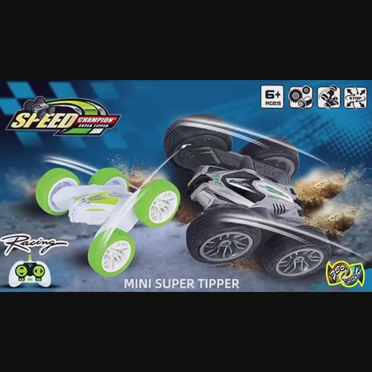 Double-Sided RC Stunt Car – 2.4GHz Remote Control, Mini Size, Durable Design