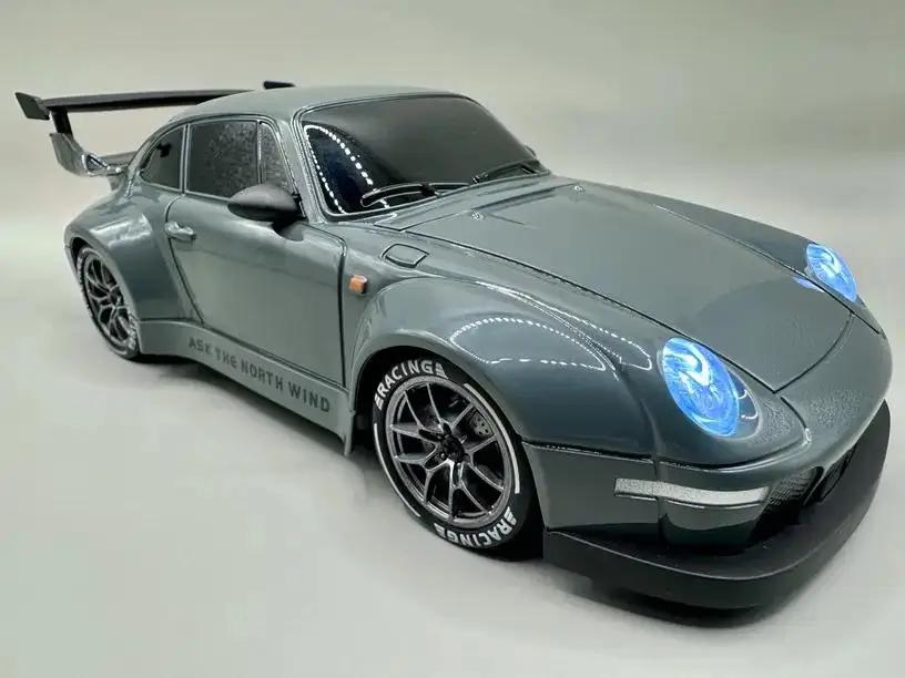 1:24 4WD High Speed RC Drift Car – Dual Tires, LED Lights & 2 Speed Modes
